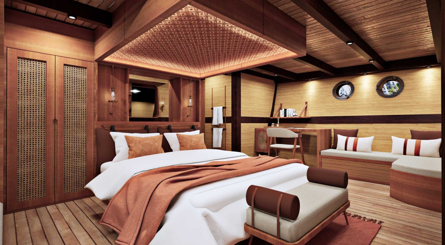 Luxury Master Cabin Pinisi Indonesia