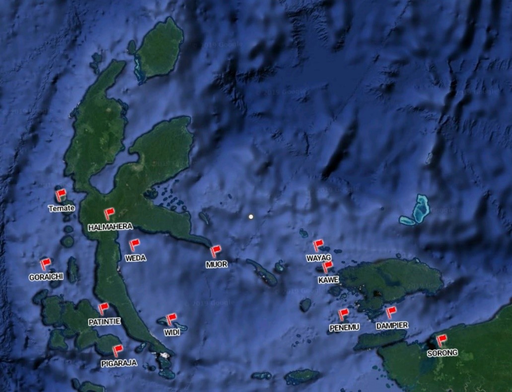 Croisière plongée Raja Ampat Halmahera carte
