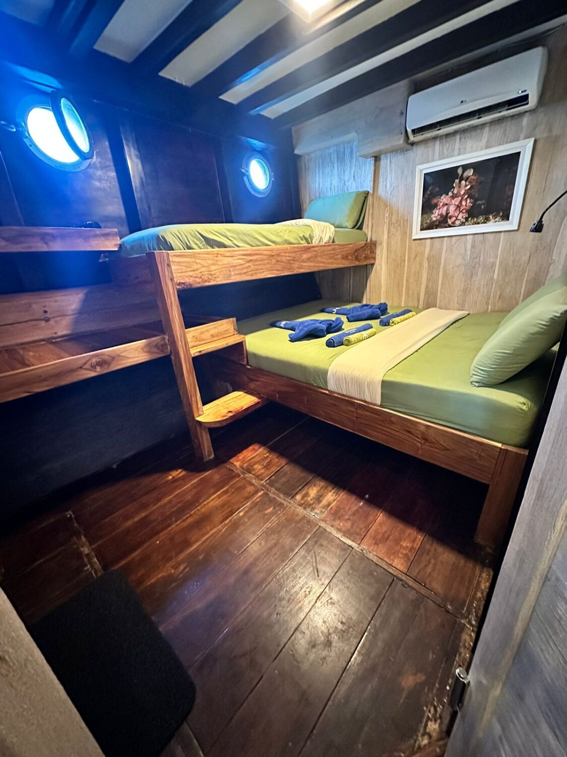 Croisière plongée komodo wunderpus bateau cabine lits superposés